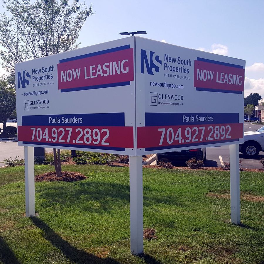 8x4 V-Sign for New South completed by Carolina Realty Signs