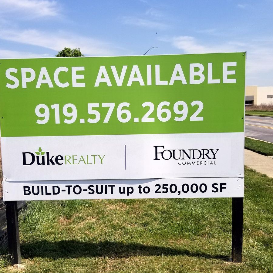 8x4 Double for Cushman & Wakefield completed by Carolina Realty Signs
